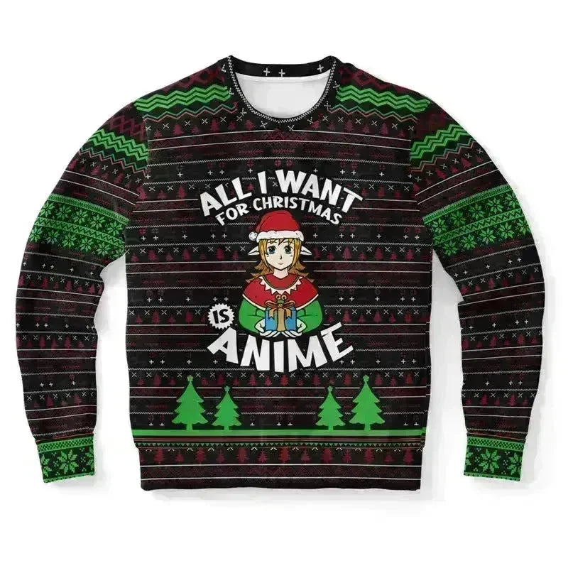 Autumn And Winter Pullover Sweatshirt Loose Large Size Couple Christmas Round Neck sweater - EX-STOCK CANADA