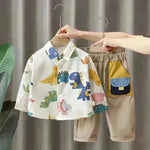 Printing Long sleeve Shirt For Boys Pants Breathable Two-piece Set for boys. - EX-STOCK CANADA