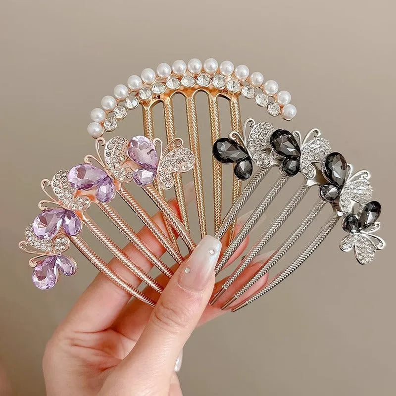 Butterfly  Rhinestone Barrette Clip - EX-STOCK CANADA