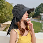 Fashionable Summer Protection UV Protection Dome Cotton Wide Brim  Sun Hat