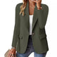 Fashion Casual Women Blazer Long-sleeved Solid Color Casual Cardigan Small Suit Jacket For Women Elegant Office Lady Outerwear - EX-STOCK CANADA