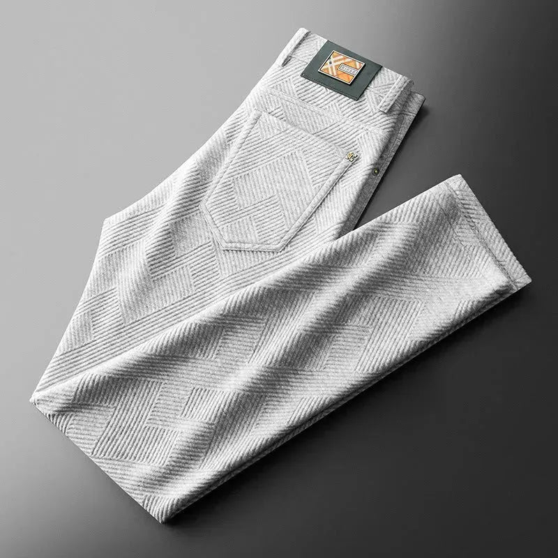 LOVI & VOUGE Autumn And Winter Jacquard Casual Pants trouser For Men - EX-STOCK CANADA