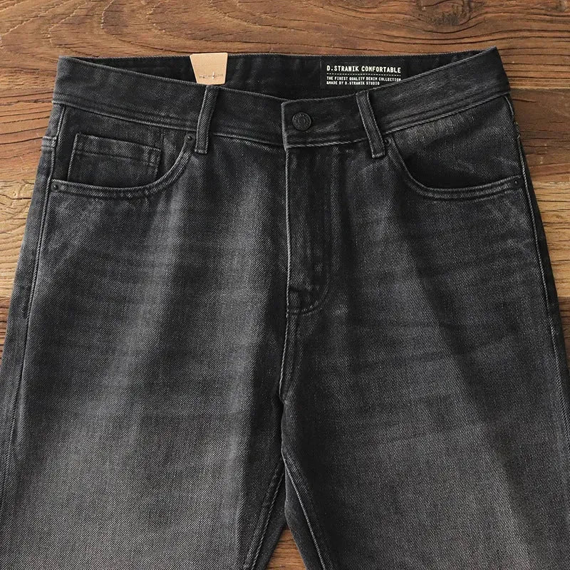 Denim Cotton Men's Heavy Black Washed Denim Jeans Pant trouser - EX-STOCK CANADA