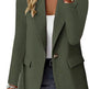 Fashion Casual Women Blazer Long-sleeved Solid Color Casual Cardigan Small Suit Jacket For Women Elegant Office Lady Outerwear - EX-STOCK CANADA