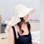 Fashionable Summer Protection UV Protection Dome Cotton Wide Brim  Sun Hat