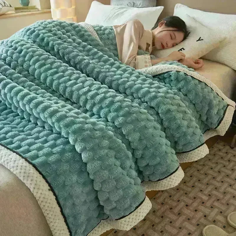 Coral Flannel Winter Thicken Thermal Cover Blanket - EX-STOCK CANADA