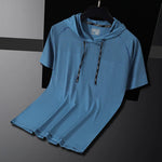 Quick-drying Hooded T-shirt Exercise Workout Clothes High Elasticity