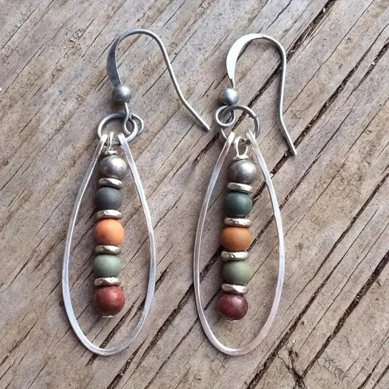 Turquoise Beaded Bohemian Vintage Earrings - EX-STOCK CANADA