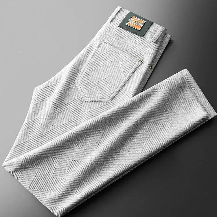 LOVI & VOUGE Autumn And Winter Jacquard Casual Pants trouser For Men - EX-STOCK CANADA