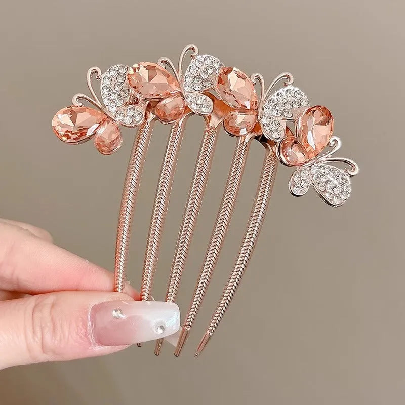 Butterfly  Rhinestone Barrette Clip - EX-STOCK CANADA
