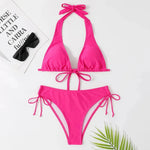 Sexy Bikini Swimsuit Strap Solid Color - EX-STOCK CANADA