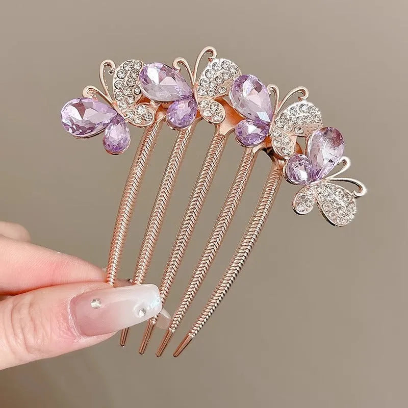 Butterfly  Rhinestone Barrette Clip - EX-STOCK CANADA