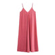 Elegant Women’s Summer Maxi Dress Casual Spaghetti Straps Solid V-Neck Cami Backless Dresses - EX-STOCK CANADA