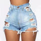 High Elastic Ripped Jeans Denim Shorts For Women - EX-STOCK CANADA
