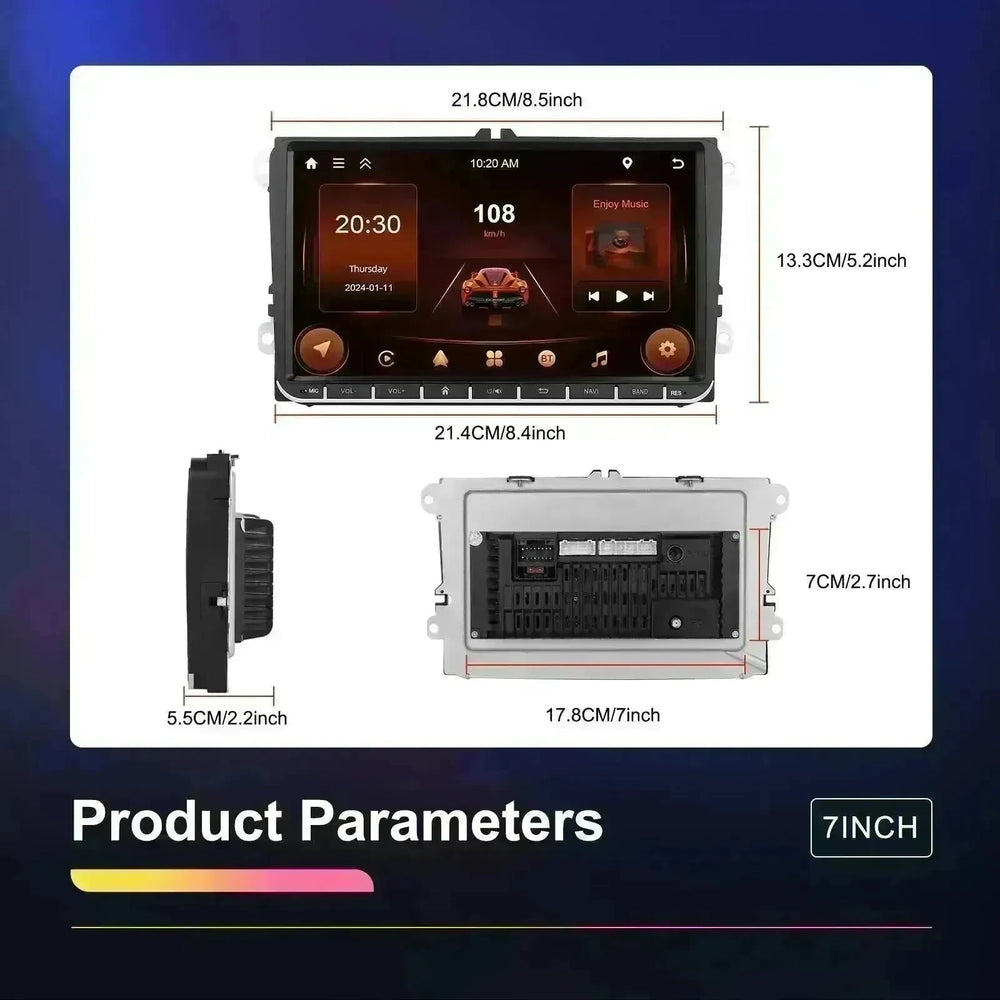 Smart All-in-one car Navigation player 2 64 Central Car Control, GPS, Phone-mirror link, Music Player, Rear View Camera, Global Weather Display, FM/RDS Radio, Driving Recorder Built-in wifi Connection - EX-STOCK CANADA