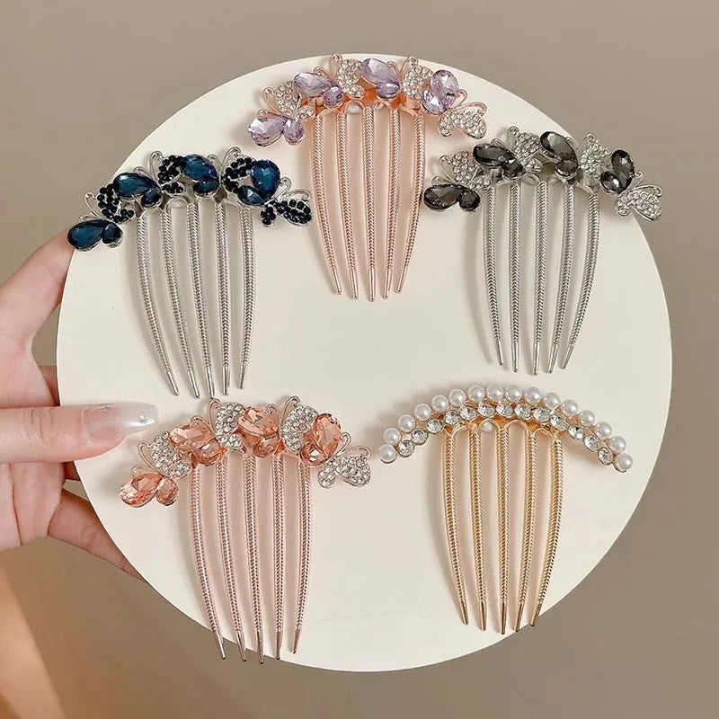 Butterfly  Rhinestone Barrette Clip - EX-STOCK CANADA