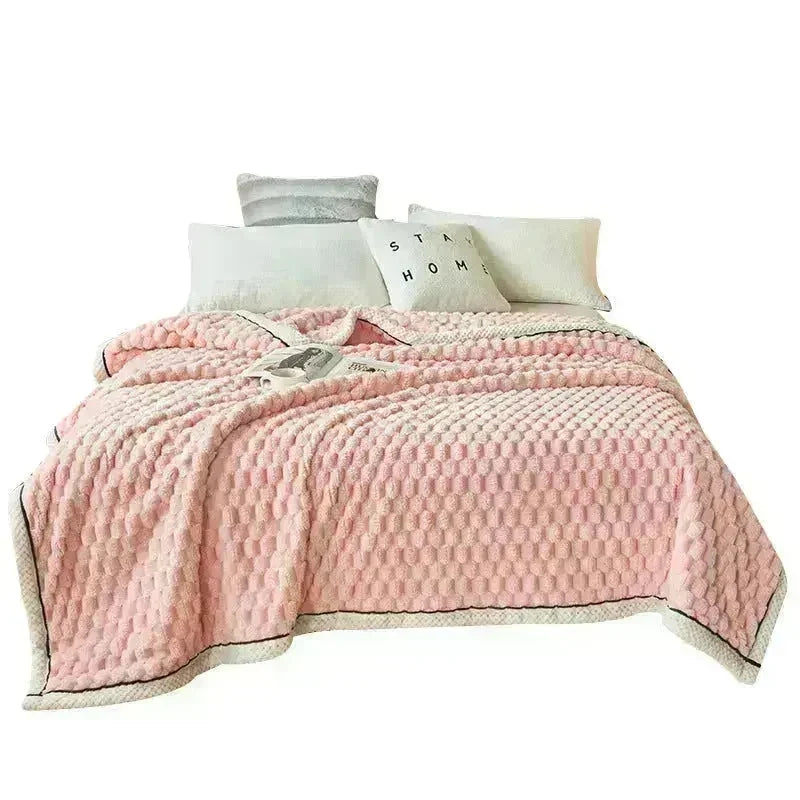 Coral Flannel Winter Thicken Thermal Cover Blanket - EX-STOCK CANADA