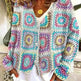 Christmas Abstract Printing Casual Cloak Coat Cardigan Sweater - EX-STOCK CANADA