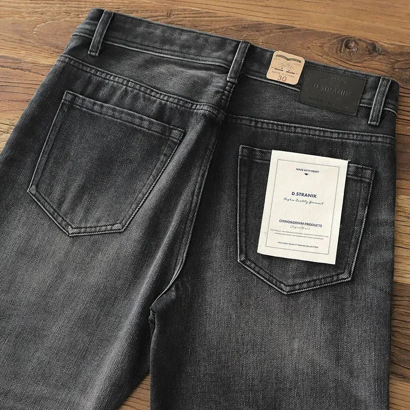 Denim Cotton Men's Heavy Black Washed Denim Jeans Pant trouser - EX-STOCK CANADA