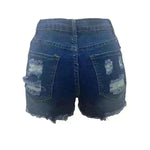 High Elastic Ripped Jeans Denim Shorts For Women - EX-STOCK CANADA