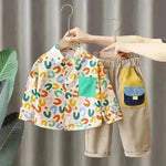 Printing Long sleeve Shirt For Boys Pants Breathable Two-piece Set for boys. - EX-STOCK CANADA