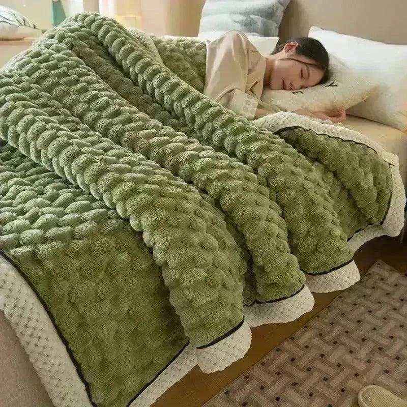 Coral Flannel Winter Thicken Thermal Cover Blanket - EX-STOCK CANADA