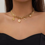 Creative Boho Conch Dolphin Starfish Pendant Choker Necklace Bracelets Women Trendy Vintage Tassel Chain Grunge Jewelry Fashion Jewelry set - EX-STOCK CANADA