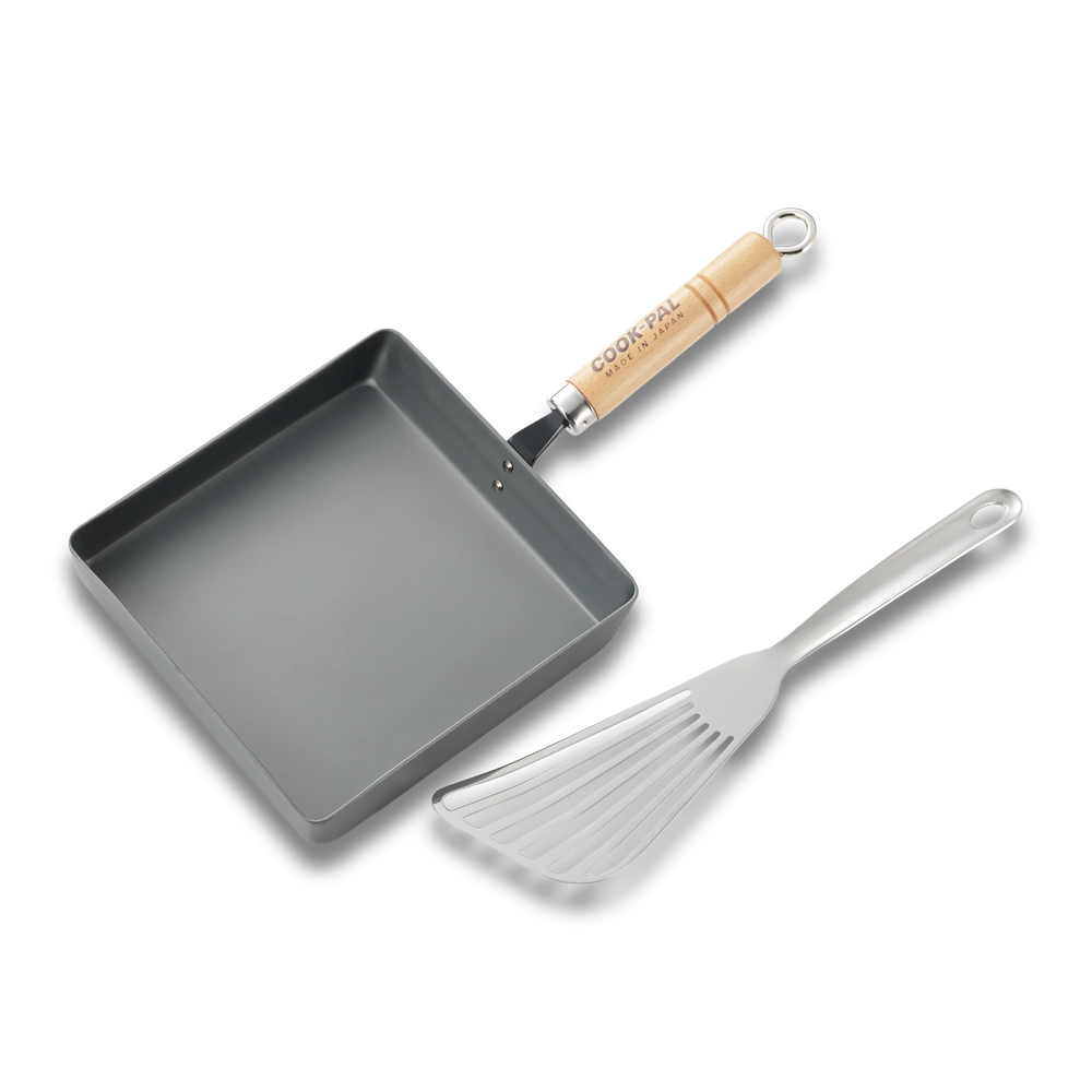 Yoshikawa Cook-Pal Ren Rolled Egg/Omelet  Pan (Large)– Nitrided Carbon Steel, Made in Japan 