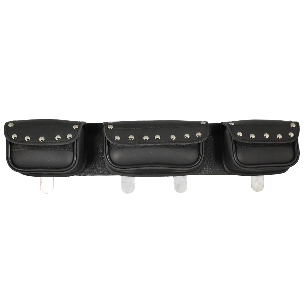 حقيبة زجاج أمامي من مادة PVC مستقيمة مع مسامير من كروم من Open RoadEX-STOCK Canada 