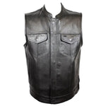 Open Road Men's Flannel Lined Leather Club Vest EX-STOCK Canada 