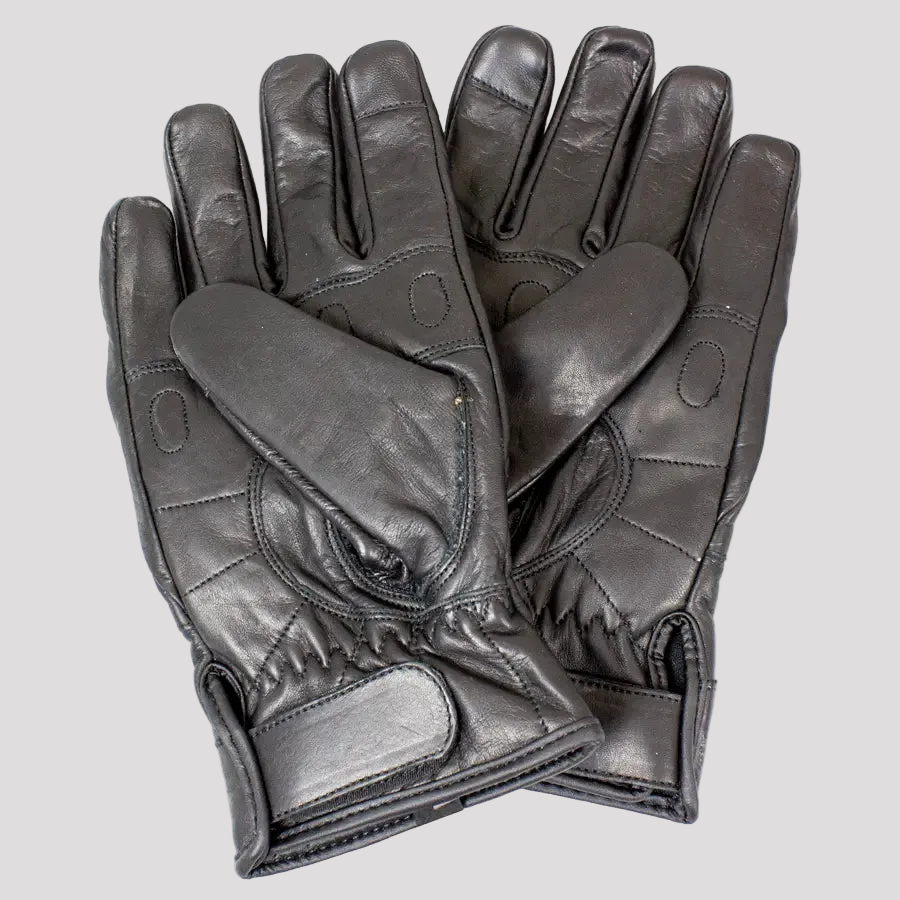 Guantes de motociclista para hombre Open Road de cuero con nudillos de Kevlar 