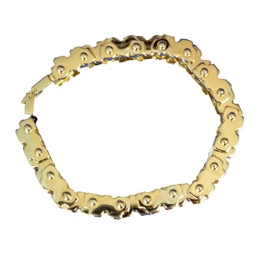 Open Road Men's Stainless Steel Gold Bike Chain Bracelet EX-STOCK Canada 