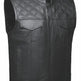 Chaleco de cuero Upside para hombre de Open Road con diamantes negros cosidosEX-STOCK Canada 
