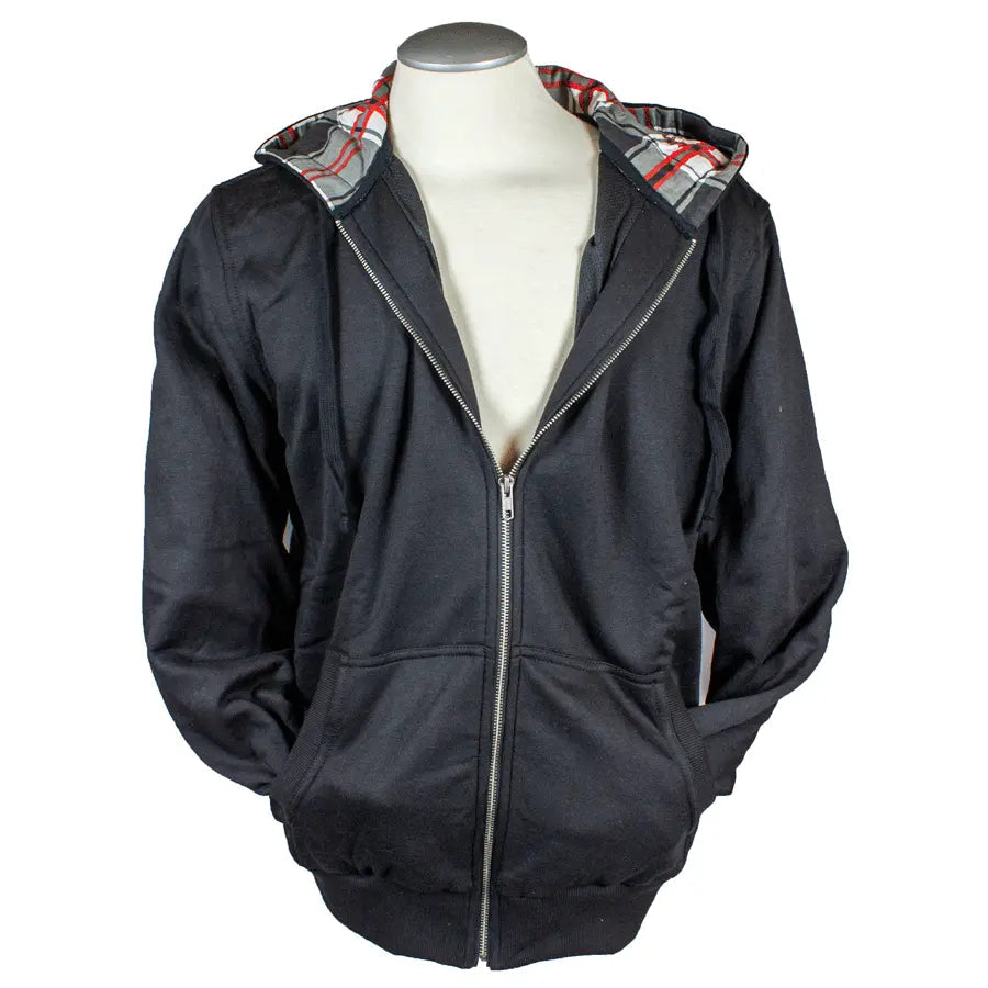 Open Road Men's Zip-Up Hoodie with Checkered Hood EX-STOCK Canada 