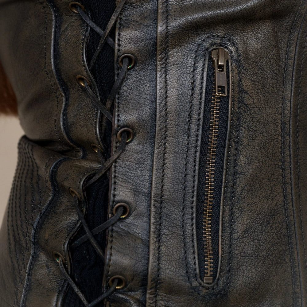 Open Road Women's Distressed Brown Vest EX-STOCK Canada 