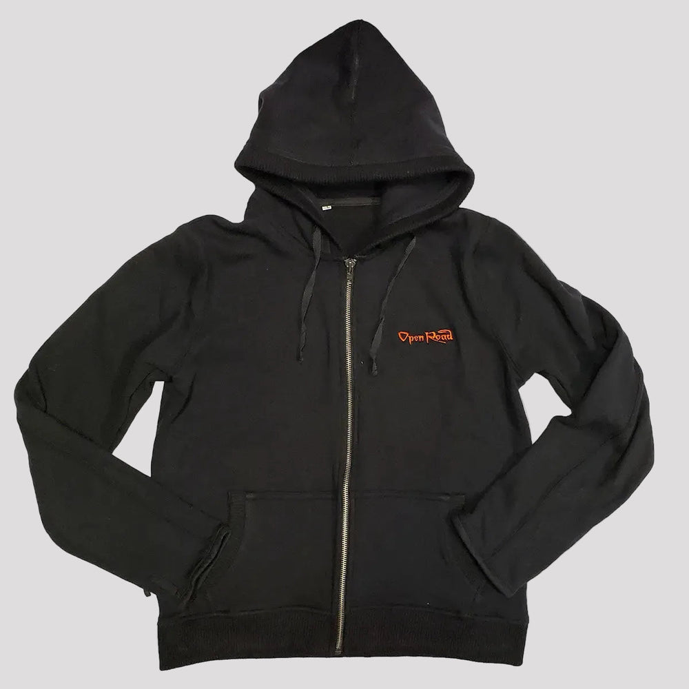 Open Road Women's Hooded Classic Leather Motorcycle Jacket 