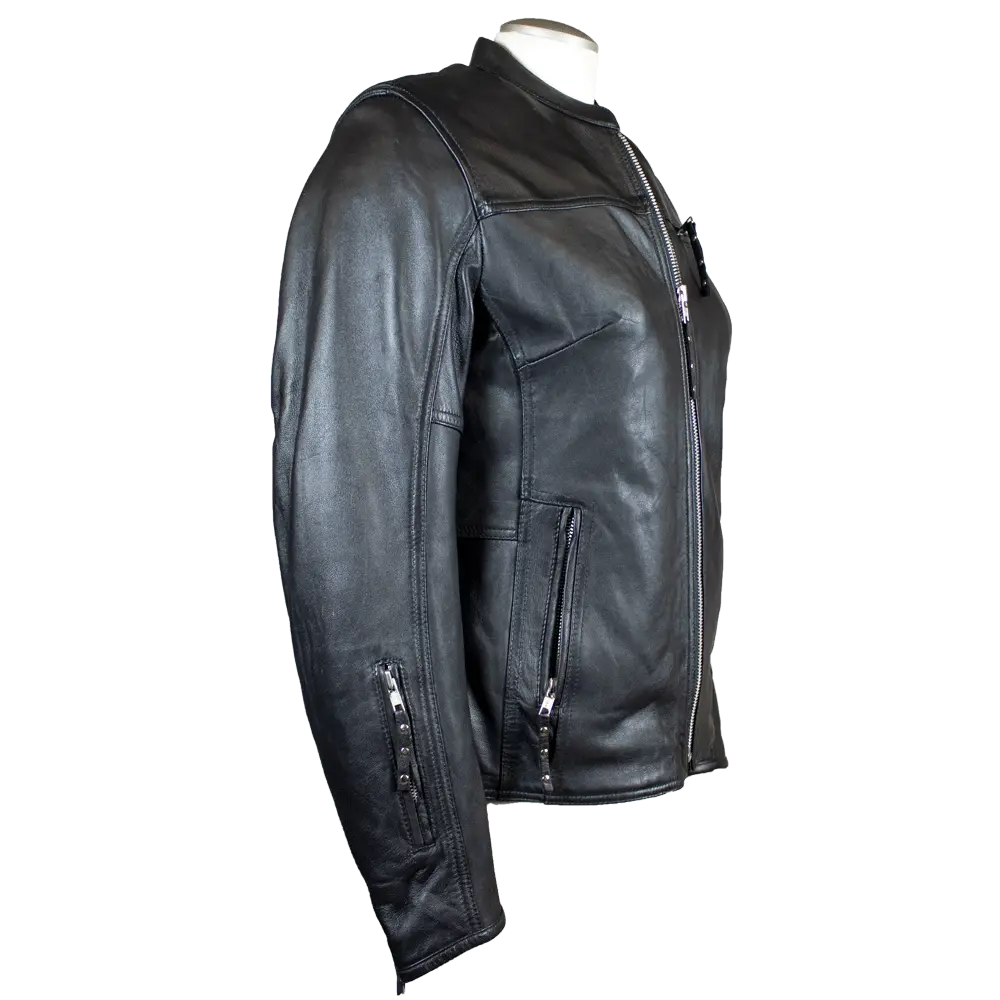 Open Road Women's Racer Leather Motorcycle Jacket EX-STOCK Canada 