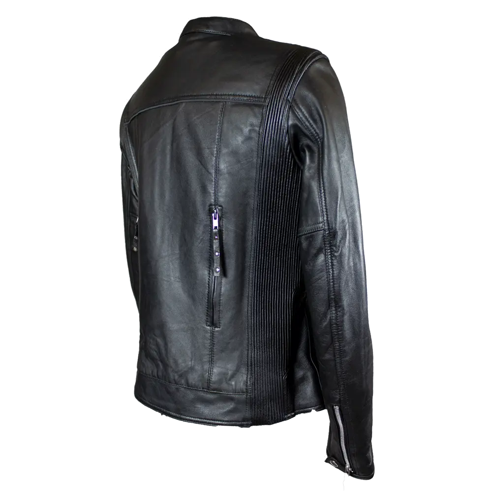 Open Road Women's Racer Leather Motorcycle Jacket EX-STOCK Canada 