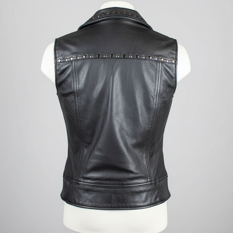 Open Road Women's Studded Leather Vest 