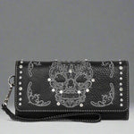 Open Road Women's Sugar Skull Faux Leather Trifold Wallet EX-STOCK Canada 