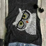 Owl Glasses Sleeveless Tank Top - EX-STOCK CANADA