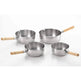 Yoshikawa Yukihira 24 cm Pot | 3.6 L Stainless Steel with Wooden Handle 