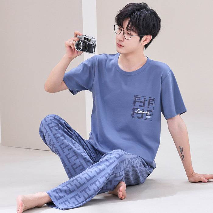 Pajamas Men's Short-sleeved Trousers Summer  EX-STOCK CANADA