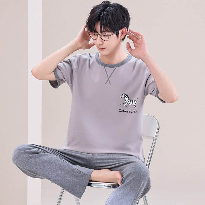 Pajamas Men's Short-sleeved Trousers Summer  EX-STOCK CANADA