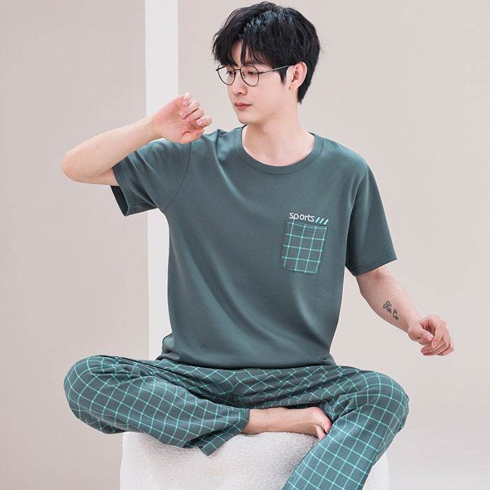 Pajamas Men's Short-sleeved Trousers Summer  EX-STOCK CANADA