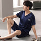 Pajamas Short-sleeved Shirt And Shorts Loose Ice Silk Suit Homewear  EX-STOCK CANADA