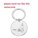 Personalized Father's Day DIY Name stainless steel Keychain - EX-STOCK Canada