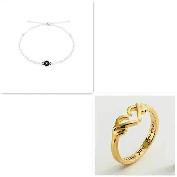 Personalized Photo Projection Bracelet 100 Languages I Love You Custom Photo Bracelets Custom Couple Jewelry Mother's Day Gift Greeting Cards - EX-STOCK Canada