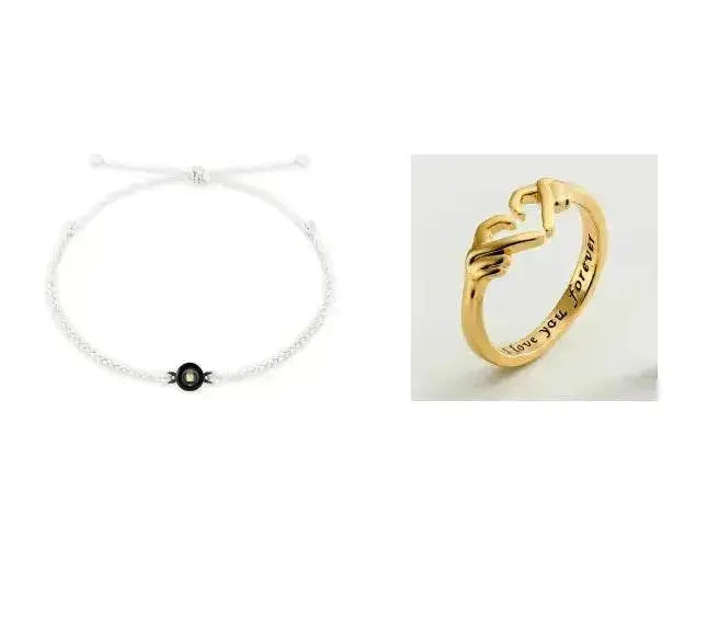 Personalized Photo Projection Bracelet 100 Languages I Love You Custom Photo Bracelets Custom Couple Jewelry Mother's Day Gift Greeting Cards - EX-STOCK Canada