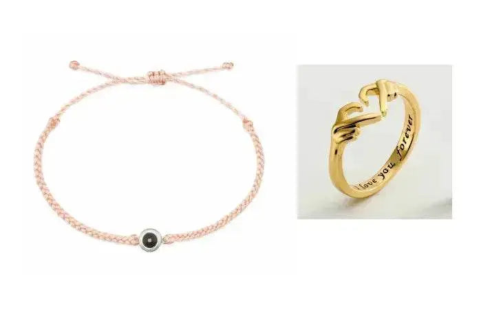 Personalized Photo Projection Bracelet 100 Languages I Love You Custom Photo Bracelets Custom Couple Jewelry Mother's Day Gift Greeting Cards - EX-STOCK Canada